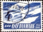 Stamps Denmark -  Scott#380 intercambio, 0,50 usd, 60 cents. 1961