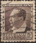 Stamps Spain -  Vicente Blasco Ibáñez  1933  5 cents