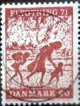 Stamps Denmark -  Scott#480 intercambio, 0,20 usd, 60 cents. 1971