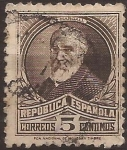 Stamps Spain -  Francesc Pi i Margall  1932  5 cents