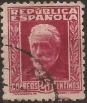 Stamps Spain -  Pablo Iglesias  1932  25 cents