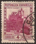 Stamps Spain -  Alcázar de Segovia  1932  4 ptas