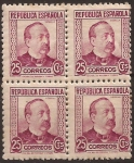 Stamps : Europe : Spain :  Manuel Ruiz Zorrilla  1933  25 cents