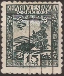Stamps Spain -  III Cent muerte de Lope de Vega. Ex-Libris   1935  15 cents