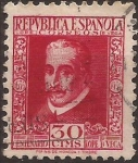 Stamps Spain -  III Cent muerte de Lope de Vega  1935  30 cents