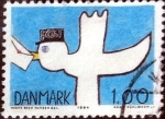 Stamps Denmark -  Scott#764 intercambio, 0,25 usd, 1,00 coronas 1984