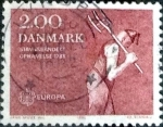 Stamps Denmark -  Scott#723 intercambio, 0,20 usd, 2,00 coronas 1982