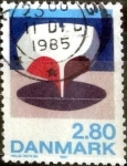 Stamps Denmark -  Scott#787 intercambio, 0,25 usd, 2,80 coronas 1985