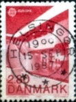 Stamps Denmark -  Scott#837 intercambio, 0,35 usd, 2,80 coronas 1987