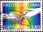 Sellos de Europa - Dinamarca -  Scott#817 intercambio, 1,00 usd, 3,80 coronas 1986