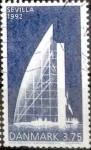 Stamps : Europe : Denmark :  Scott#966 m4b intercambio, 0,50 usd, 3,75 coronas 1992