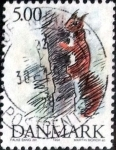 Stamps Denmark -  Scott#1014 intercambio, 0,70 usd, 5,00 coronas 1994
