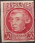 Stamps Spain -  G. Melchor de Jovellanos  1933  30 cents