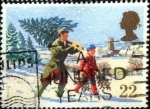 Stamps United Kingdom -  Scott#1341 intercambio, 0,30 usd, 22 p. 1990