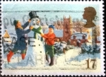 Stamps United Kingdom -  Scott#1340 intercambio, 0,25 usd, 17 p. 1990