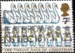 Stamps United Kingdom -  Scott#823 intercambio, 0,20 usd, 7 p. 1977