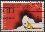 Stamps : Europe : Switzerland :  SUIZA Switzerland Suisse 1984 Scott750 Sello Prevencion de Incendios Bomberos Michel1283 Usado