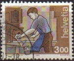 Stamps : Europe : Switzerland :  SUIZA Switzerland Suisse 1987 Scott843A Sello Profesiones Carpintero Michel1533 Usado