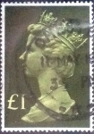 Stamps United Kingdom -  Scott#MH169 intercambio, 0,60 usd, 1 libra 1977