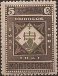 Stamps Spain -  IX Cent Fundación Monasterio de Montserrat  1931  5 cents