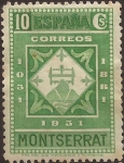 Stamps Spain -  IX Cent Fundación Monasterio de Montserrat  1931 10 cents