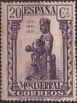 Stamps : Europe : Spain :  IX Cent Fundación Monasterio de Montserrat  1931 20 cents