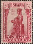 Stamps Spain -  IX Cent Fundación Monasterio de Montserrat  1931 30 cents