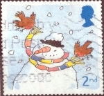 Stamps United Kingdom -  Scott#2002 intercambio, 0,25 usd, 2nd. 2001