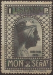 Stamps Spain -  IX Cent Fundación Monasterio de Montserrat  1931  1 pta
