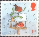 Stamps United Kingdom -  Scott#2003 intercambio, 0,25 usd, 1st. 2001
