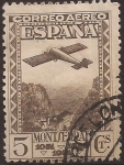 Stamps : Europe : Spain :  IX Cent Fundación Monasterio de Montserrat  1931  Aéreo 5 cents
