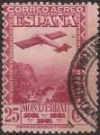 Sellos de Europa - Espa�a -  IX Cent Fundación Monasterio de Montserrat  1931 Aéreo 25 cents