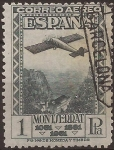 Stamps Spain -  IX Cent Fundación Monasterio de Montserrat  1931 Aéreo 1 pta