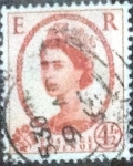 Stamps United Kingdom -  Scott#360 intercambio, 0,20 usd, 4,5 p. 1958