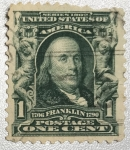 Sellos de America - Estados Unidos -  Franklin