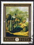 Stamps Hungary -  COL-'TÁJKÉP PARASZTOKKAL' POR PIETER DE MOLYN
