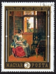 Stamps Hungary -  COL-'LEVELET OLVASO HÖLGY' POR PIETER DE HOOCH