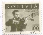 Stamps Bolivia -  Homenaje al violinista boliviano - Jaime Laredo Unzueta