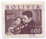 Stamps Bolivia -  Homenaje al violinista boliviano - Jaime Laredo Unzueta