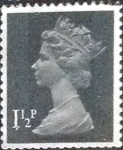 Stamps United Kingdom -  Scott#MH24 intercambio, 0,20 usd, 1,5 p. 1971