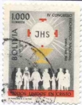 Stamps Bolivia -  Conmemoracion del IV Congreso Eucaristico nacional en la ciudad de Santa Cruz