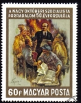 Stamps Hungary -  50 Aniversario de La Gran Revolución Socialista de Octubre