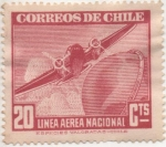 Stamps : America : Chile :  Y & T Nº 54 Aéreo