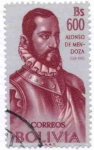 Stamps : America : Bolivia :  Homenaje a Alonso de Mendoza Fundador de la ciudad de La Paz