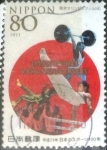 Stamps Japan -  Scott#3344f fjjf intercambio, 0,90 usd, 80 yen 2011