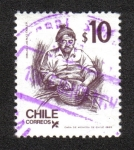 Sellos de America - Chile -  Fabricante de cestas