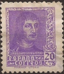 Stamps Spain -  Fernando el Católico  1938  20 ctms