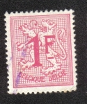 Stamps Belgium -  Número de valor en león heráldico