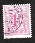 Stamps Belgium -  número en León heráldico