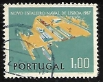 Sellos de Europa - Portugal -  Nuevo astillero naval de Lisboa